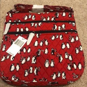 Vera Bradley Triple Zip Hipster. Playful Penguins